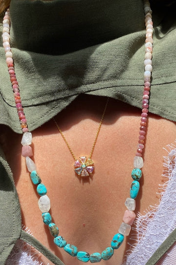 PSYCHEDELIC FLOWER NECKLACE